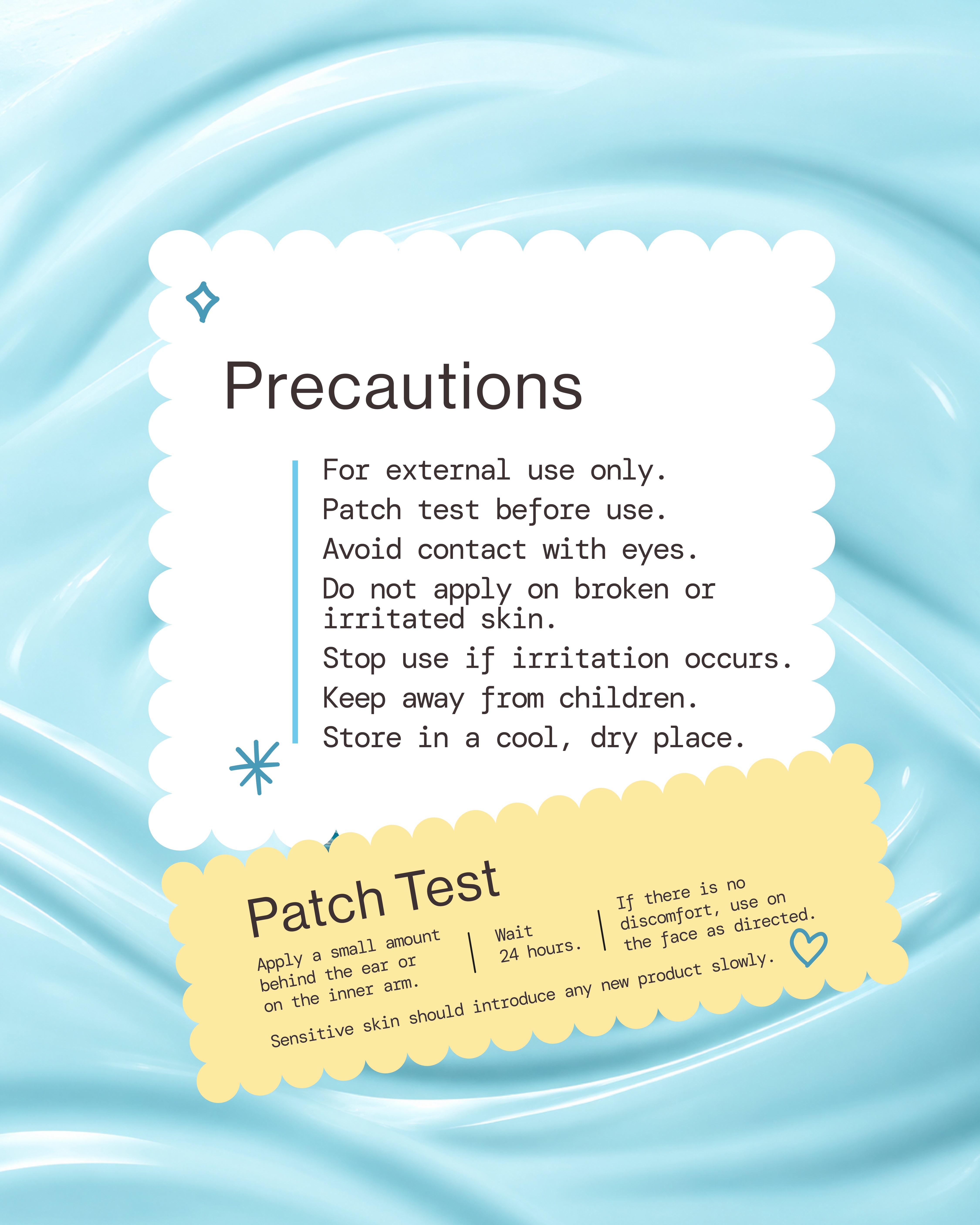 Hydrating Capsule Cream precautions and patch test instructions