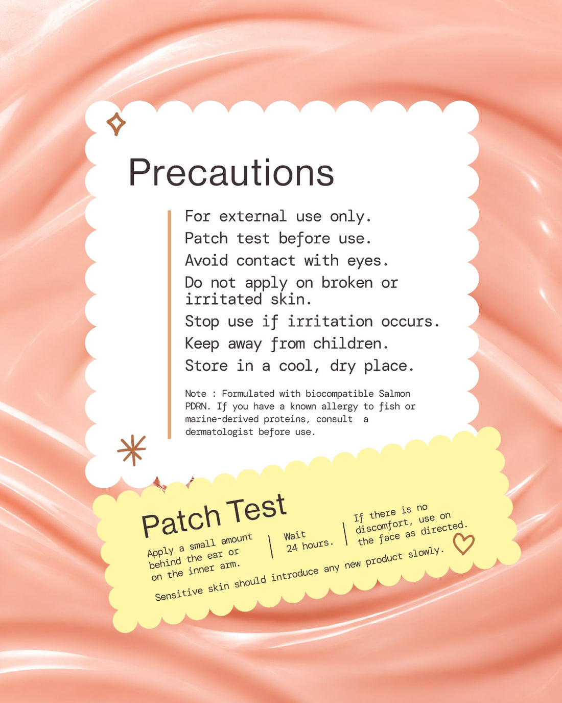 PDRN Collagen Capsule Cream precautions and patch test instructions