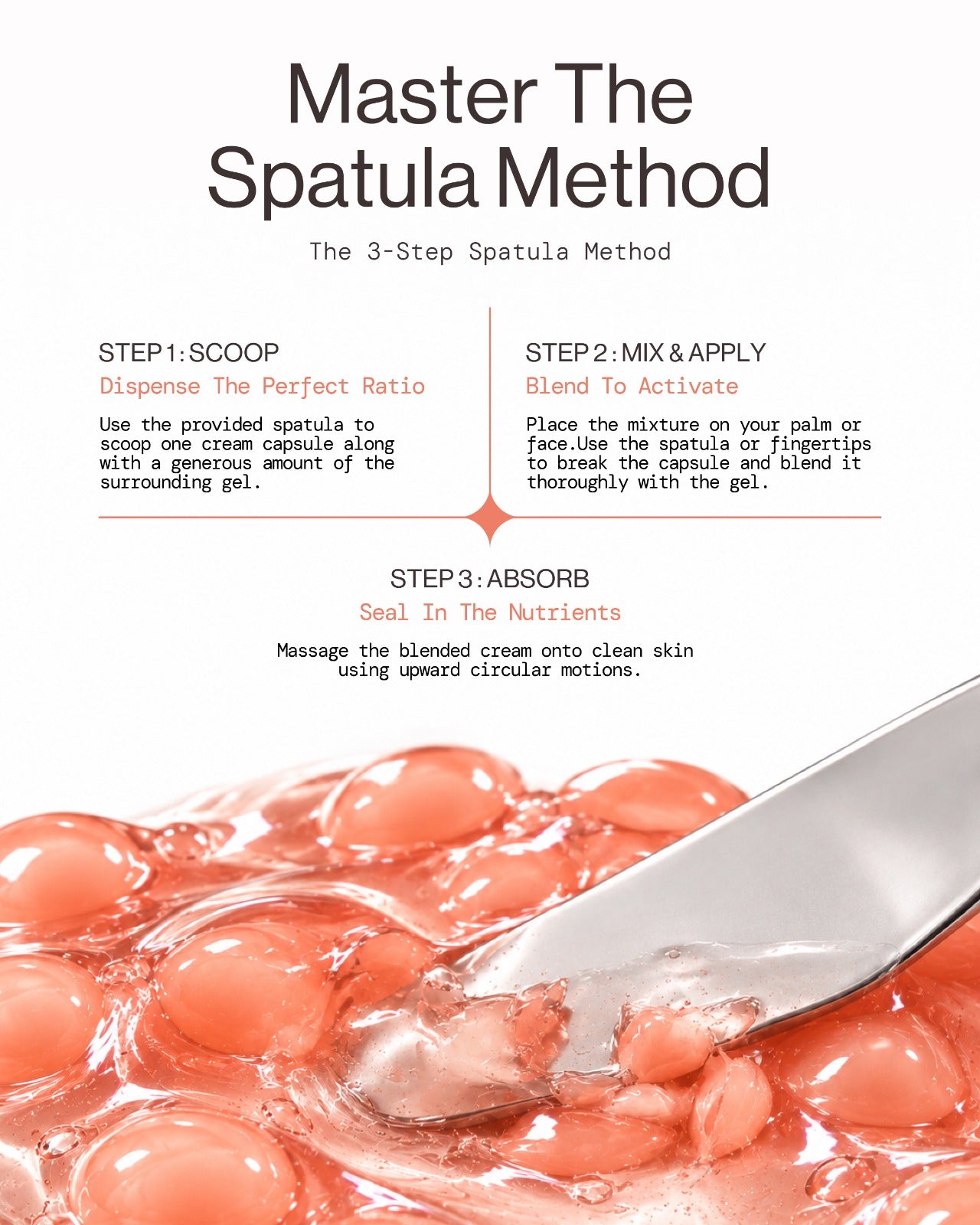 How to apply PDRN Collagen Capsule Cream using the spatula method