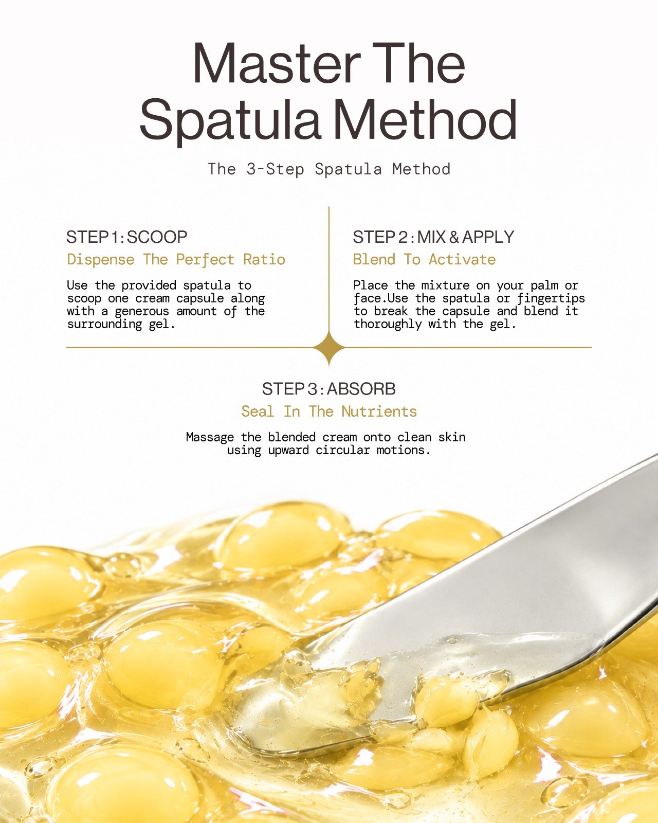 How to apply Sebum Control Capsule Cream using the spatula method
