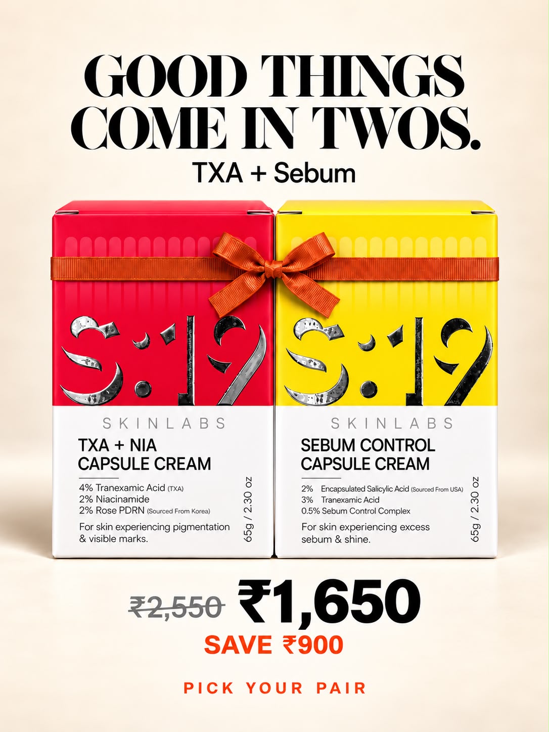 Capsule Cream Duo – Pick Your Pair